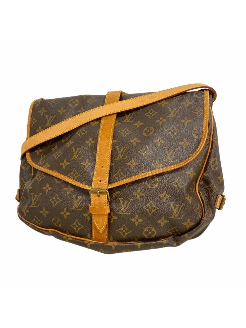 Louis Vuitton Shoulder Bag Monogram Saumur 35 Brown
